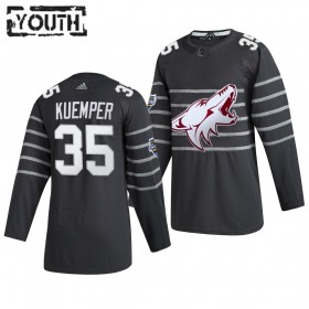 Barn NHL Arizona Coyotes Tröjor Darcy Kuemper 35 Grå Adidas 2020 All-Star Authentic